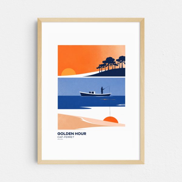 affiche absurde golden hour
